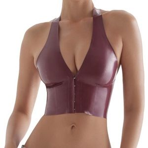 House of cb latex halter top